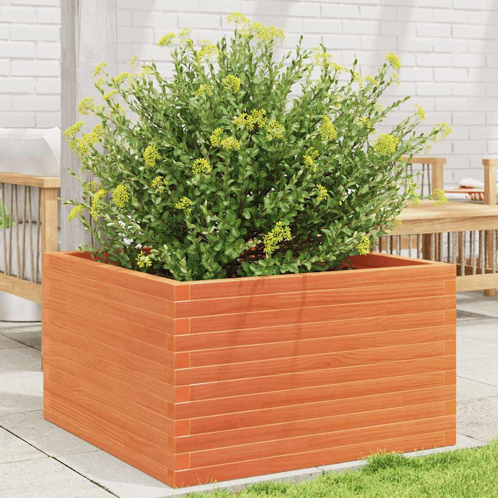 Plantekrukke voks brun 80x80x46 cm massivt fyrretræ