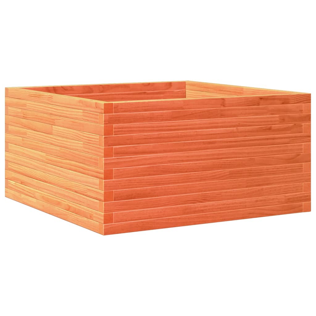 Plantekrukkevoks brun 90x90x46 cm massivt fyrretræ