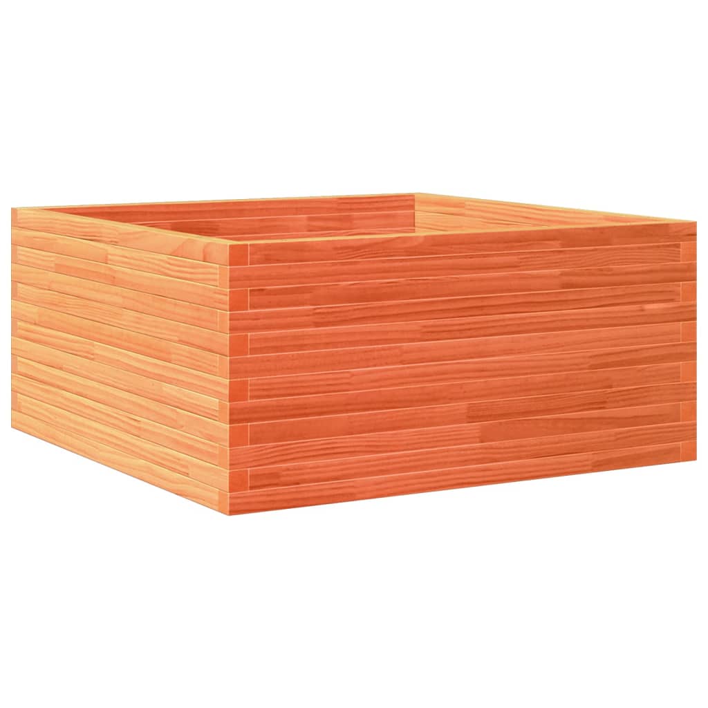 Plantepotte voks brun 100x100x46 cm massivt fyrretræ