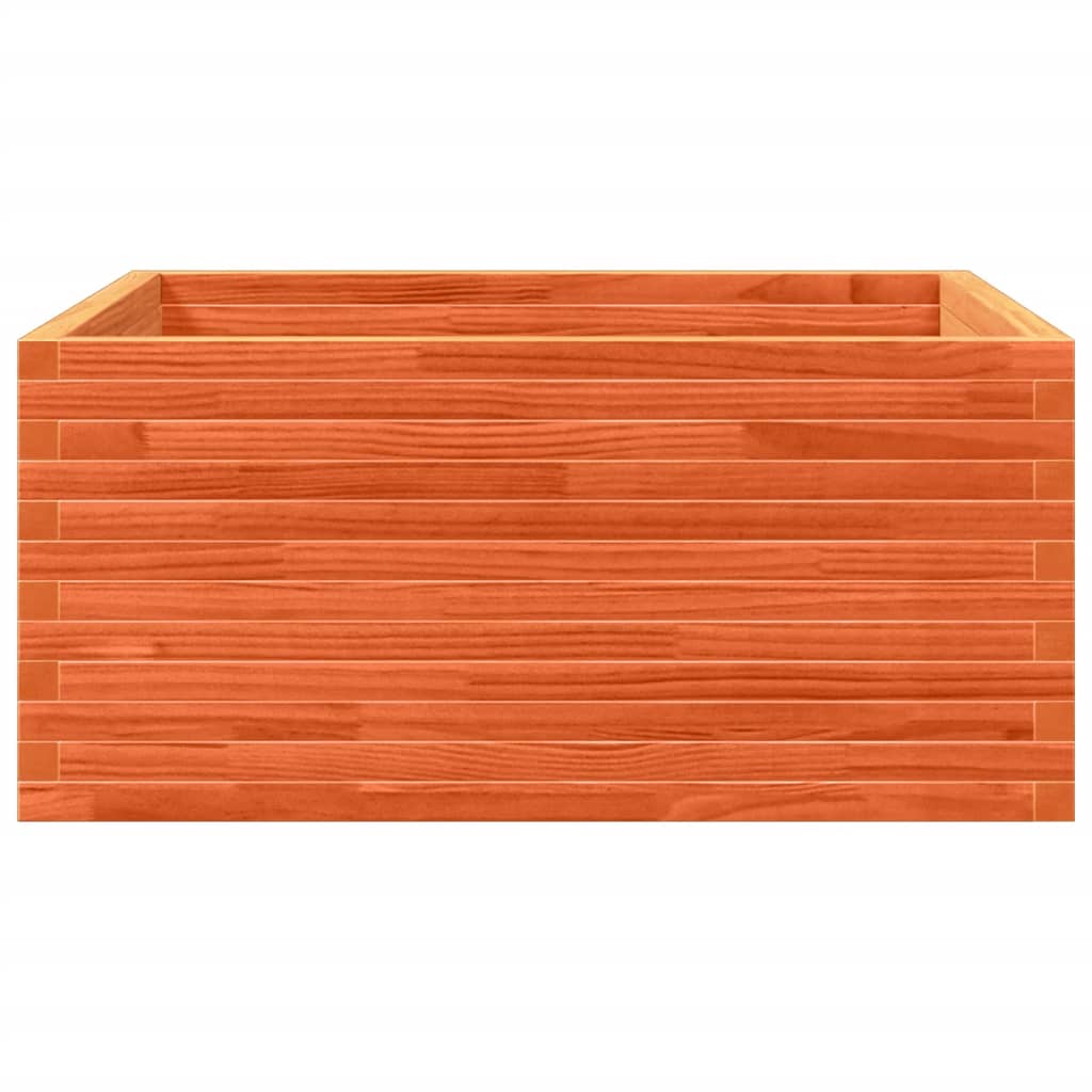 Plantepotte voks brun 100x100x46 cm massivt fyrretræ