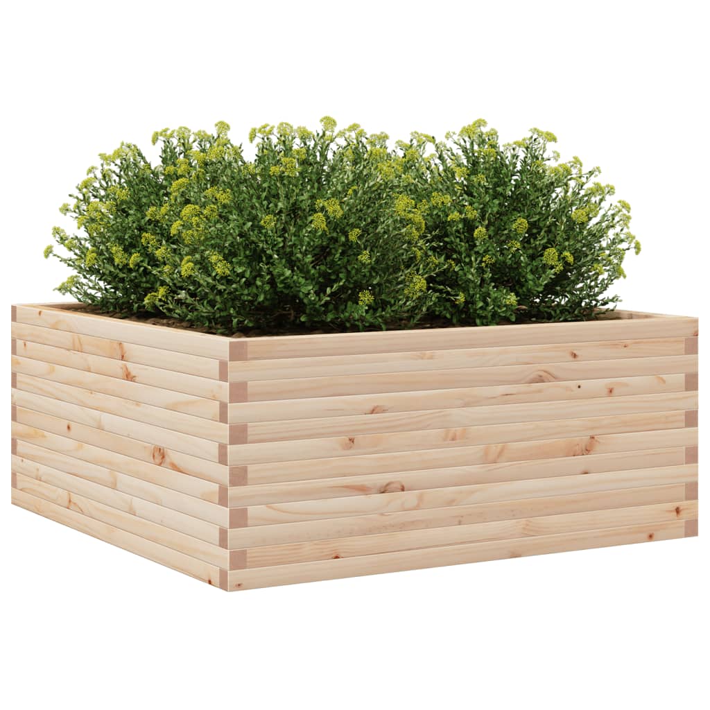 Plantekrukke 110x110x46 cm massivt fyrretræ