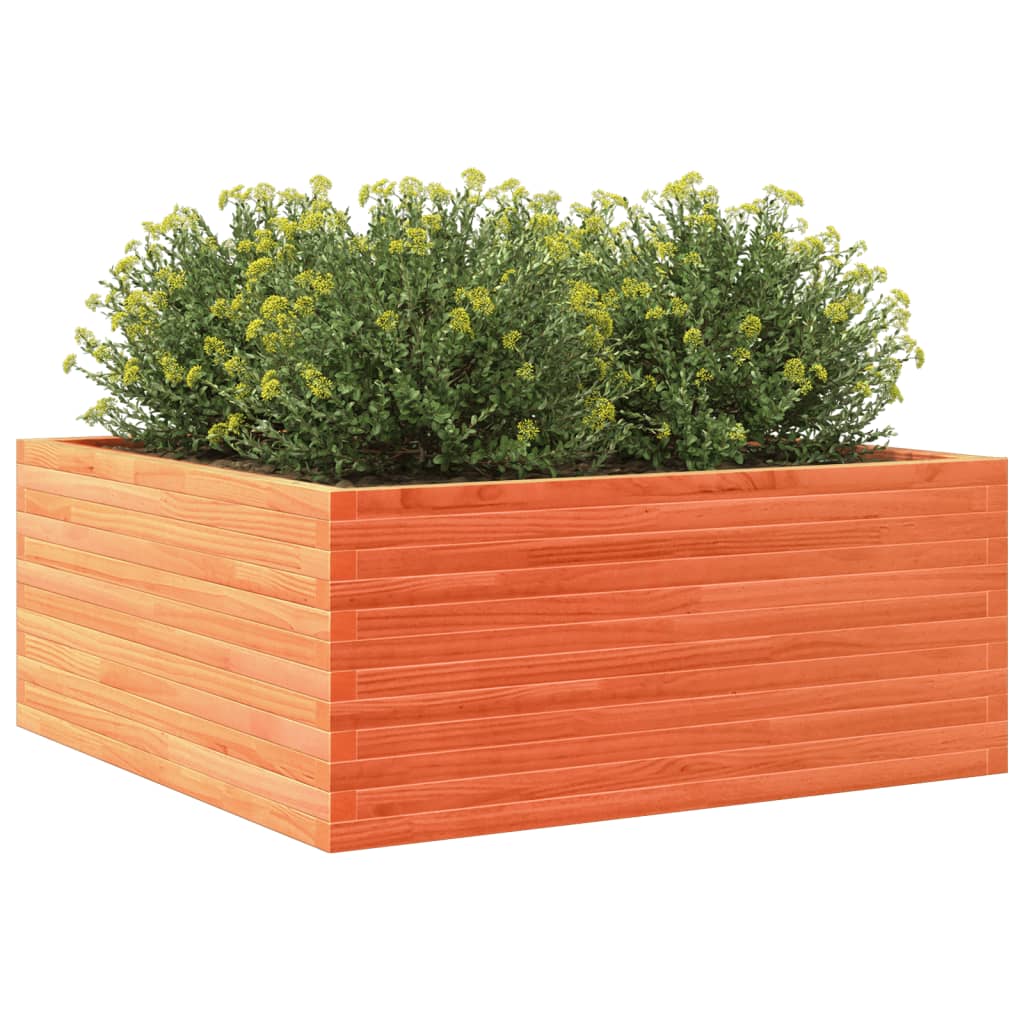 Plantekrukke voks brun 110x110x46 cm massivt fyrretræ