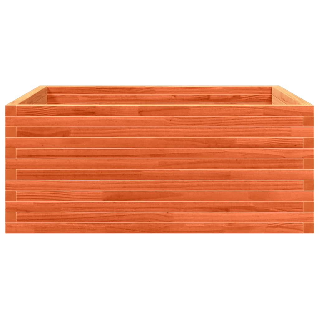 Plantekrukke voks brun 110x110x46 cm massivt fyrretræ