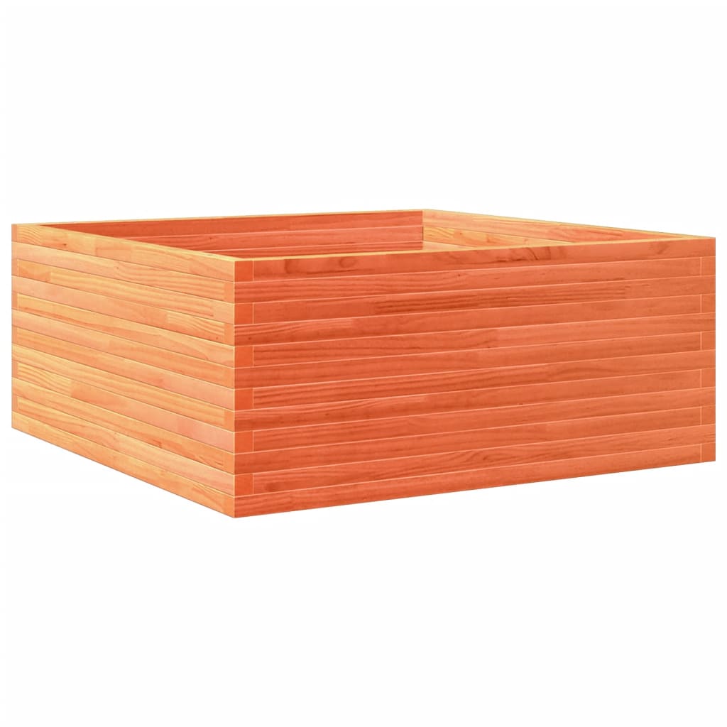 Plantekrukke voks brun 110x110x46 cm massivt fyrretræ