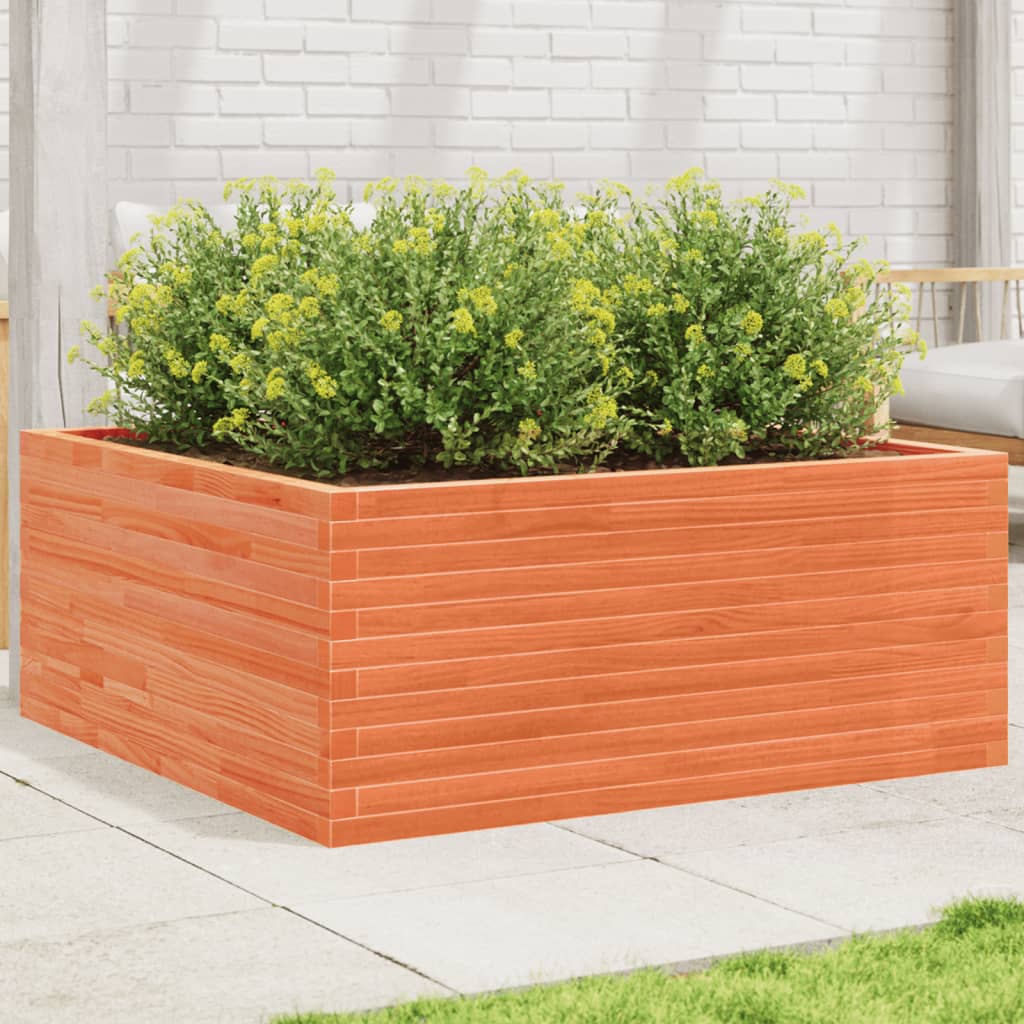 Plantekrukke voks brun 110x110x46 cm massivt fyrretræ