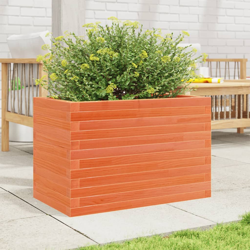 Plantekrukke voks brun 70x40x46 cm massivt fyrretræ