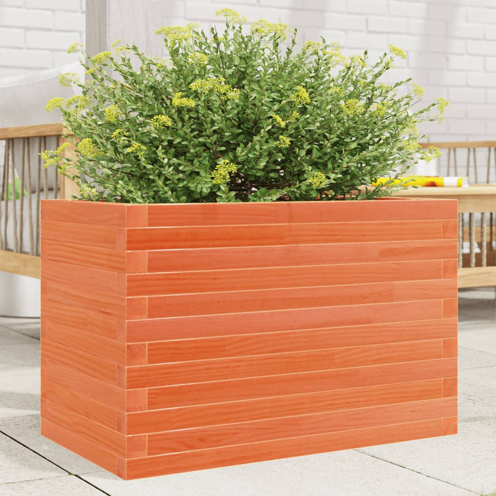 Plantekrukke voks brun 70x40x46 cm massivt fyrretræ