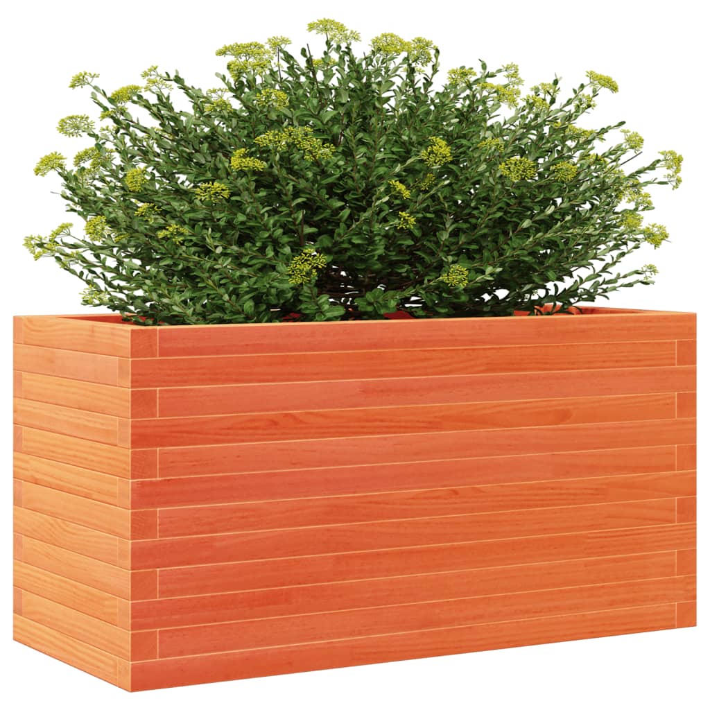 Plantekrukkevoks brun 90x40x46 cm massivt fyrretræ