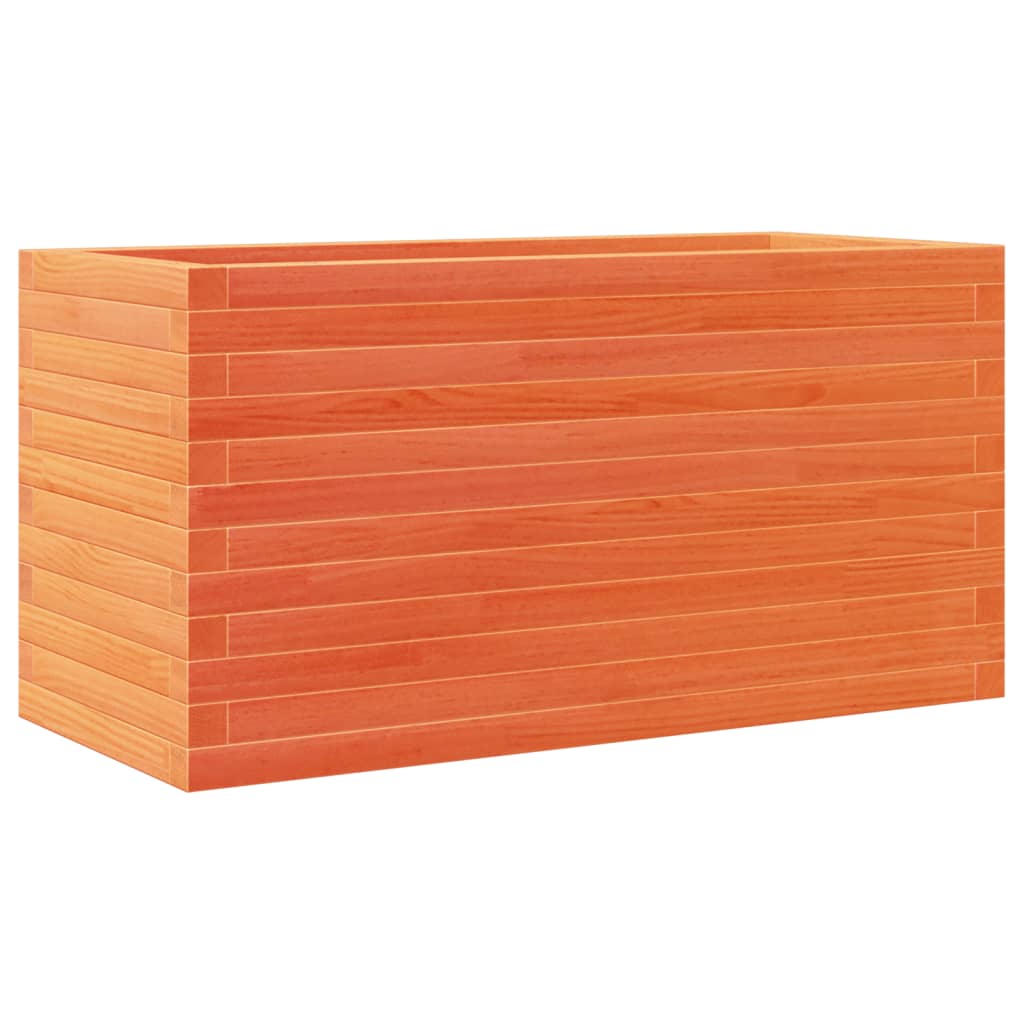Plantekrukkevoks brun 90x40x46 cm massivt fyrretræ