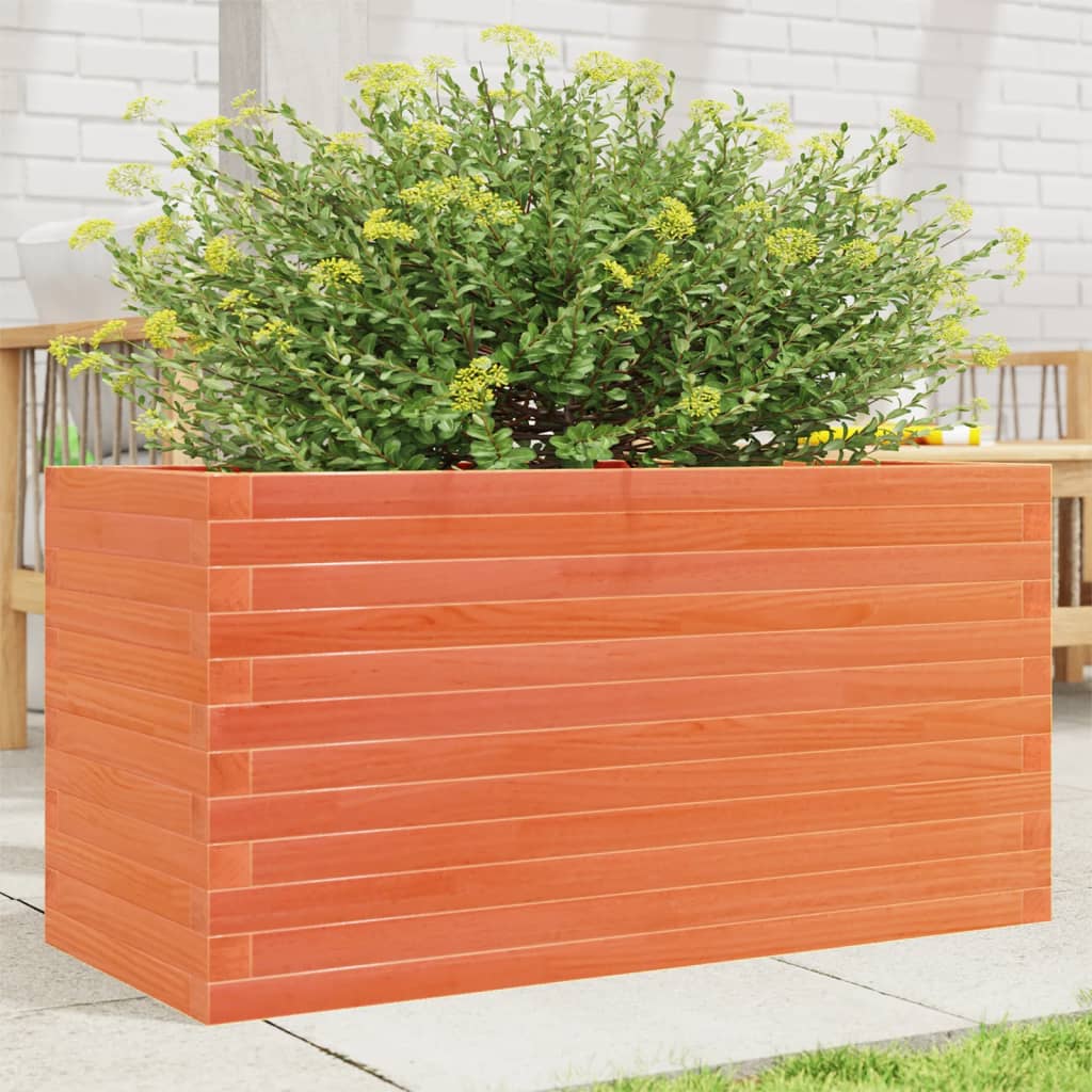 Plantekrukkevoks brun 90x40x46 cm massivt fyrretræ