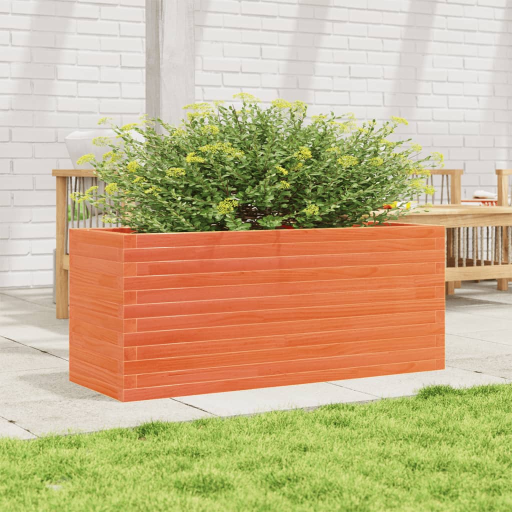 Plantekrukke voks brun 110x40x46 cm massivt fyrretræ