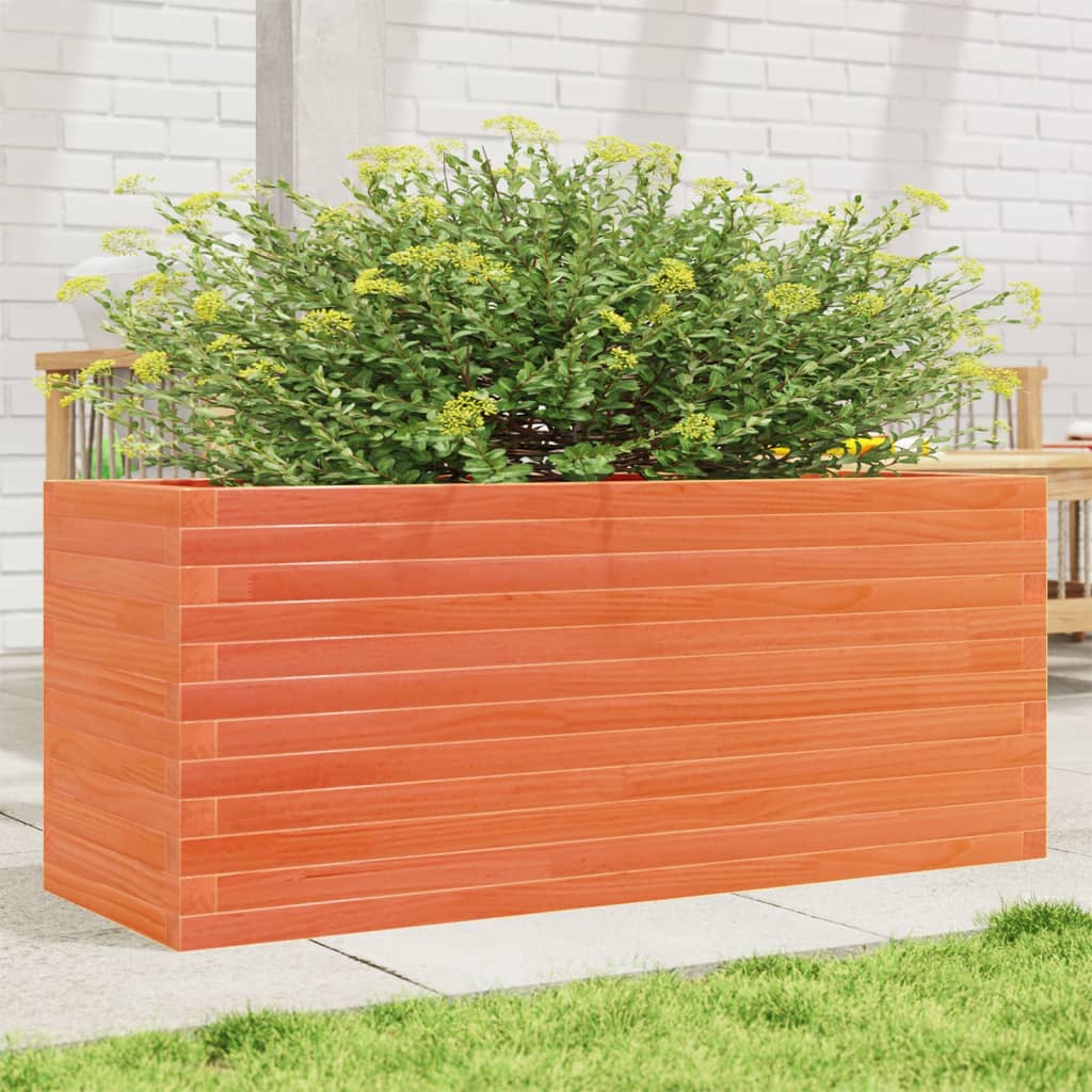 Plantekrukke voks brun 110x40x46 cm massivt fyrretræ