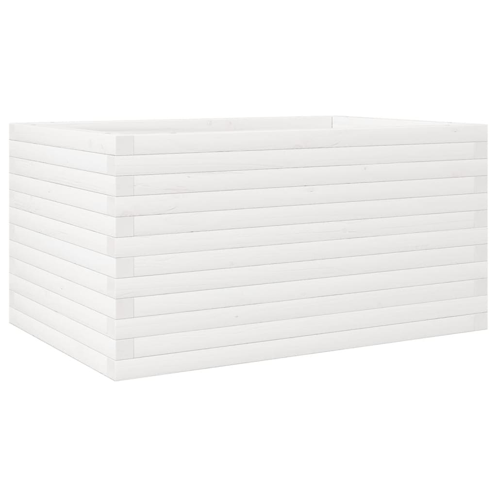 Plantepotte Hvid 90x60x46 cm Massiv fyrretræ