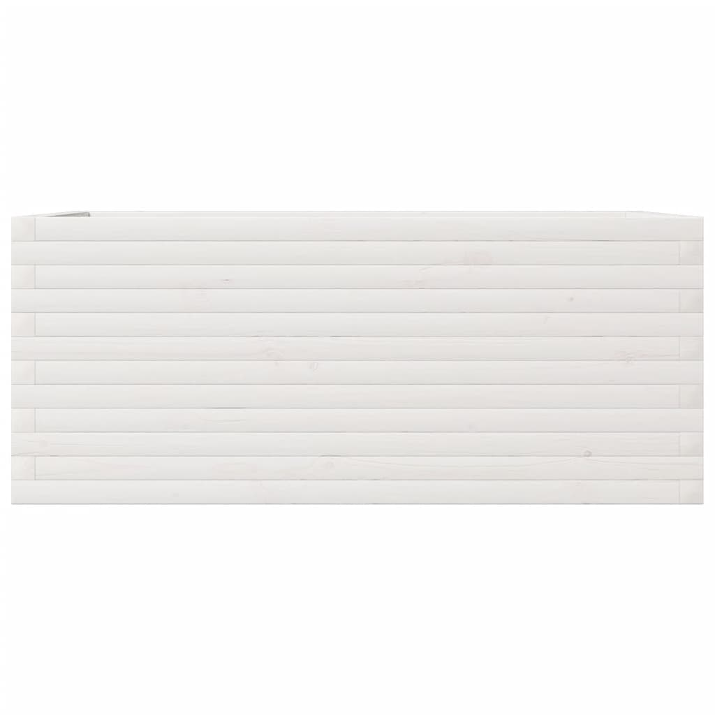Plantepotte Hvid 110x60x46 cm Massiv Fyrretræ