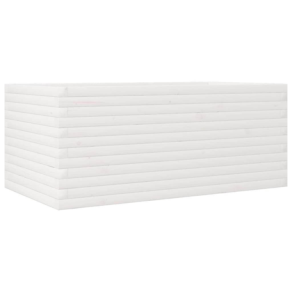 Plantepotte Hvid 110x60x46 cm Massiv Fyrretræ