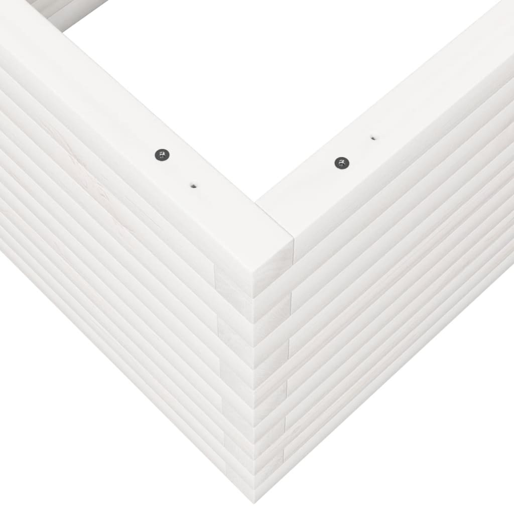 Plantepotte Hvid 110x60x46 cm Massiv Fyrretræ