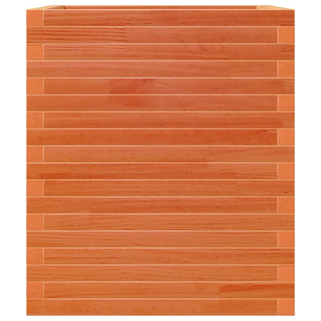 Plantepotte voks brun 60x60x68,5 cm massivt fyrretræ