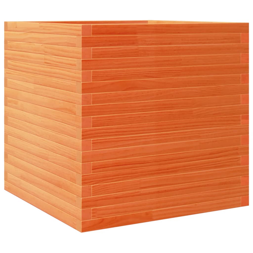 Plantekrukke voks brun 70x70x68,5 cm massivt fyrretræ