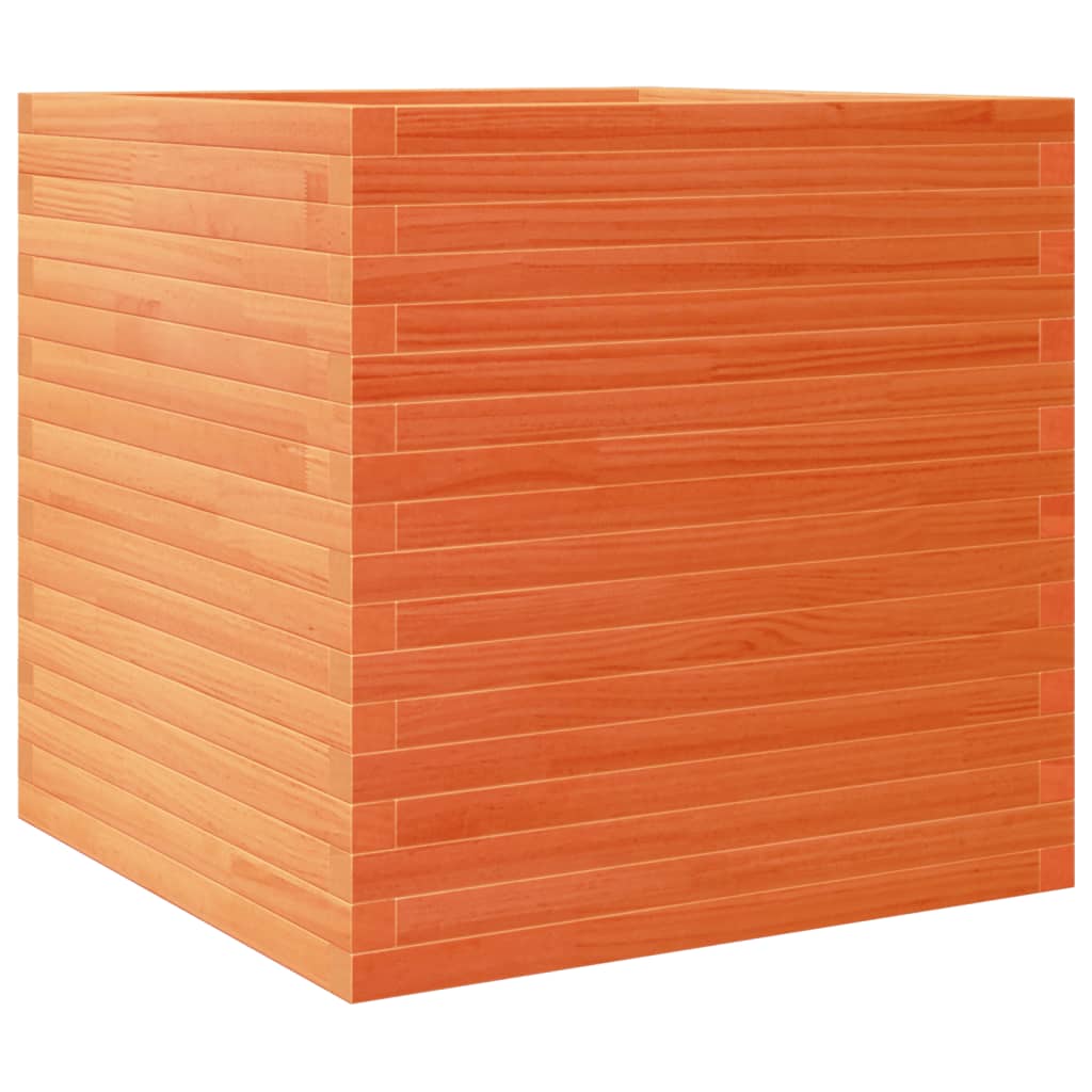 Plantekrukke voks brun 70x70x68,5 cm massivt fyrretræ