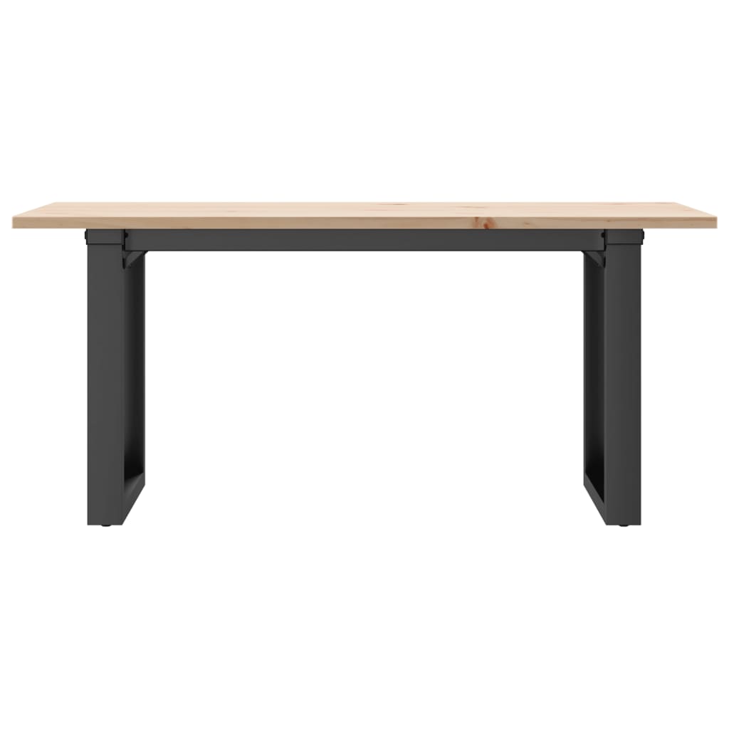 Couchtisch O-Gestell 90x40x45cm Massivholz Kiefer und Stahl