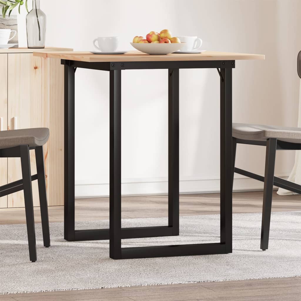 Esstisch O-Gestell 70x70x75 cm Massivholz Kiefer und Stahl