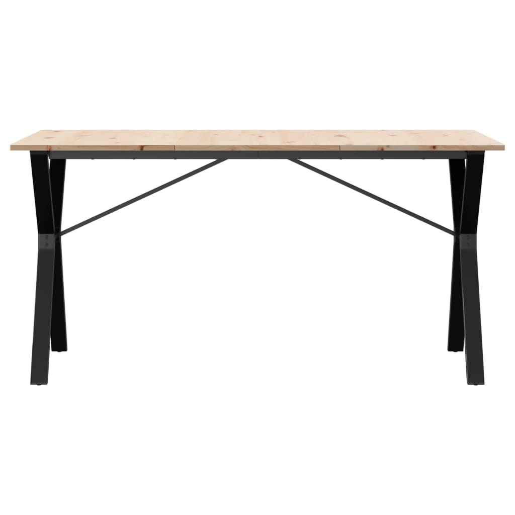 Esstisch Y-Gestell 160x80x75 cm Massivholz Kiefer und Stahl