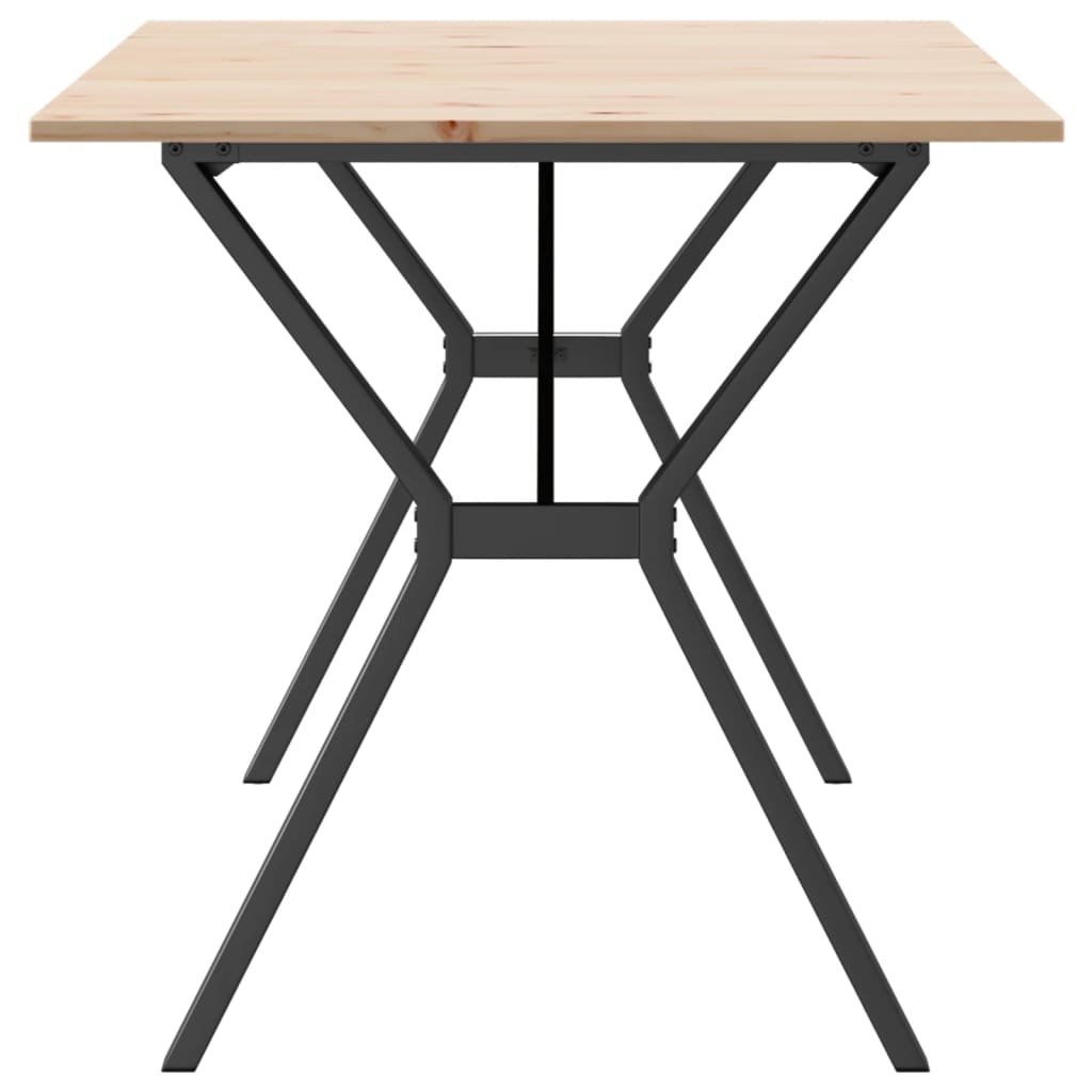 Esstisch Y-Gestell 160x80x75 cm Massivholz Kiefer und Stahl