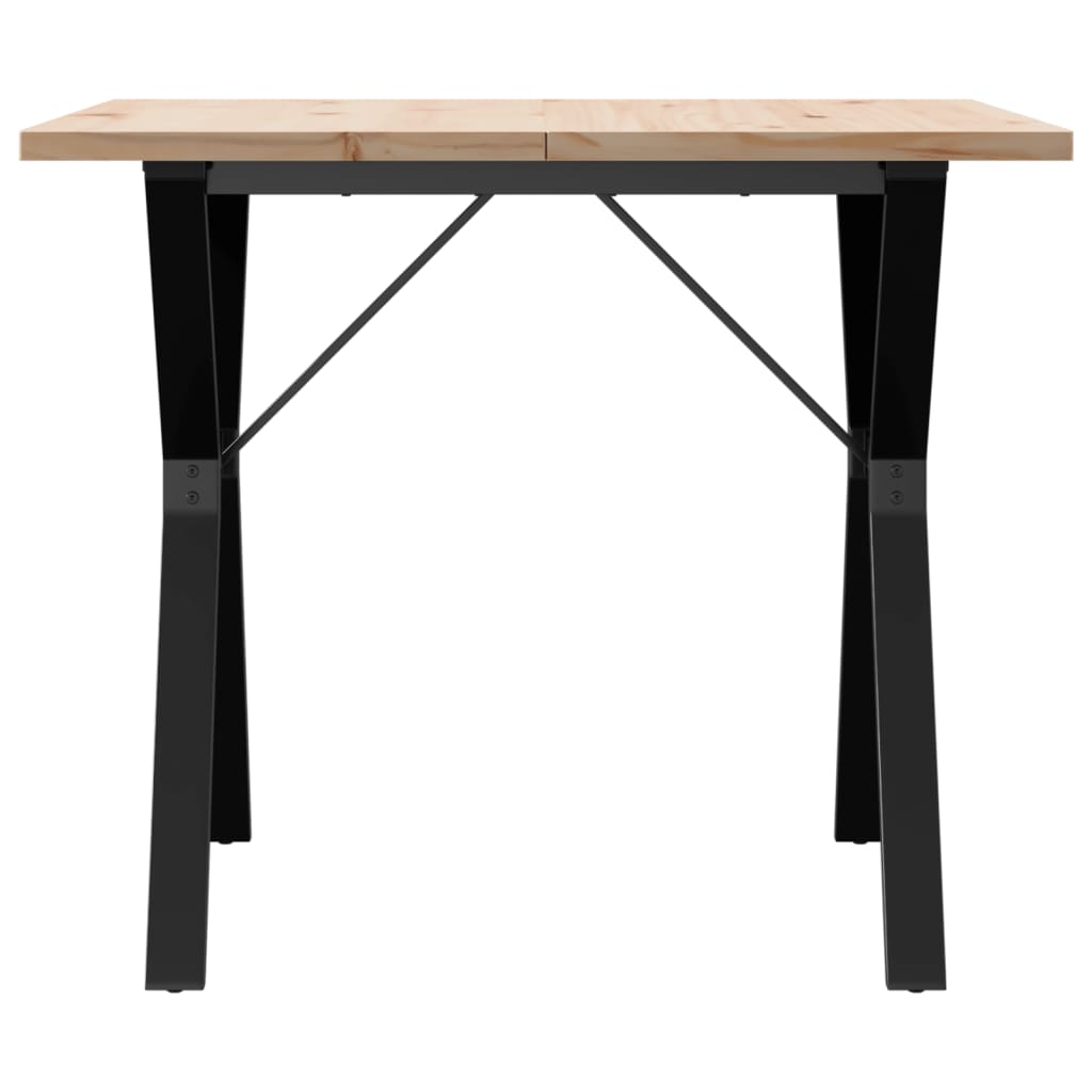 Esstisch Y-Gestell 90x90x75,5 Massivholz Kiefer und Stahl