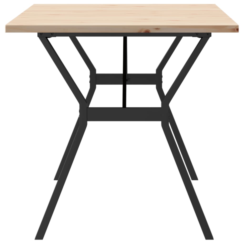 Esstisch Y-Gestell 160x80x75,5 cm Massivholz Kiefer & Stahl