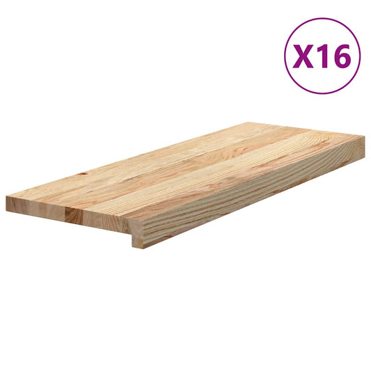 Treppenstufen 16 Stk. Unbehandelt 70x30x2 cm Massivholz Eiche
