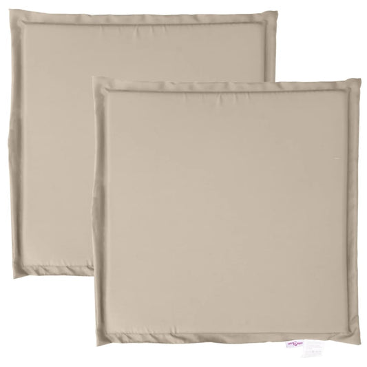 Havesædehynde 2 stk Taupe 45x45x2 cm Firkantet