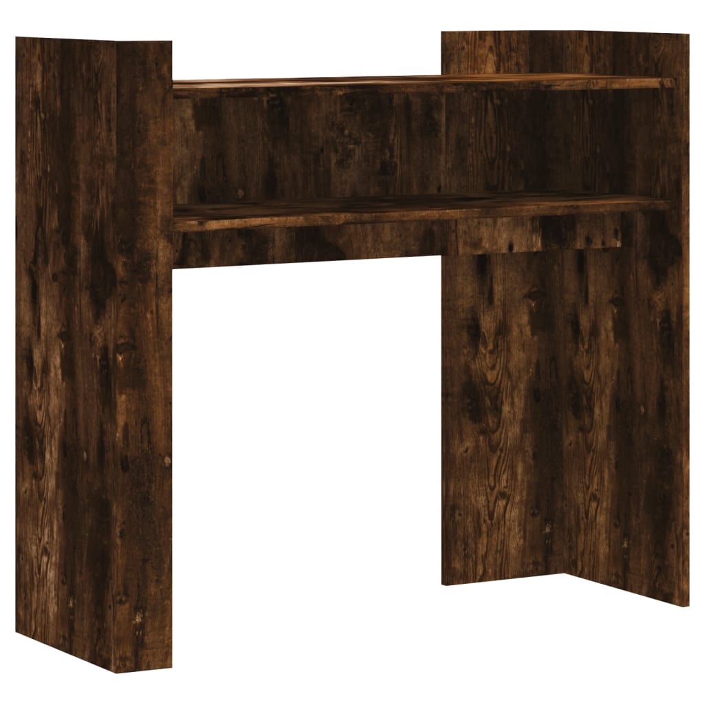 Konsolbord røget eg 100x35x90 cm træmateriale