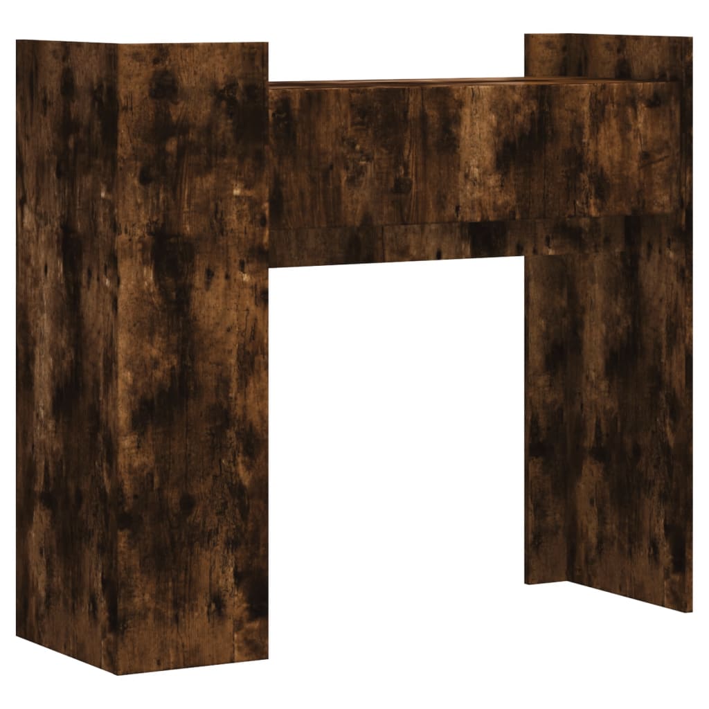 Konsolbord røget eg 100x35x90 cm træmateriale
