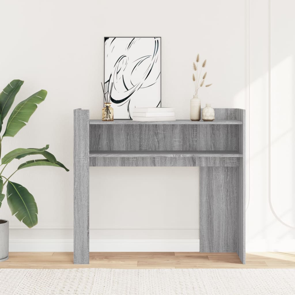 Konsolbord Grå Sonoma 100x35x90 cm Træmateriale