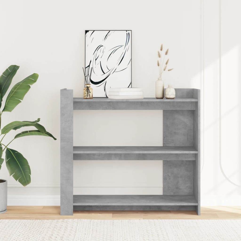 Konsolbord betongrå 100x35x90 cm træmateriale