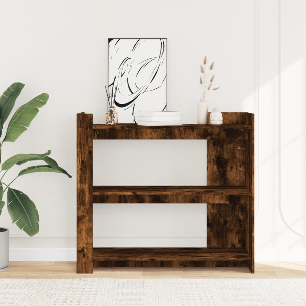 Konsolbord røget eg 100x35x90 cm træmateriale