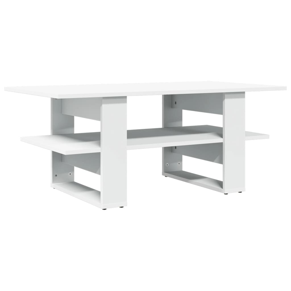 Sofabord Hvid 102x55x42 cm Træ Materiale