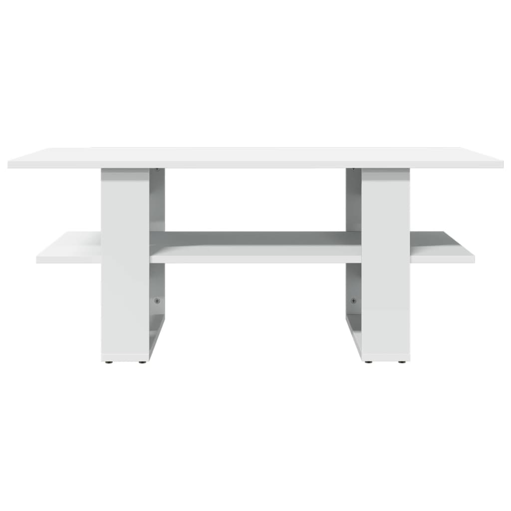 Sofabord Hvid 102x55x42 cm Træ Materiale