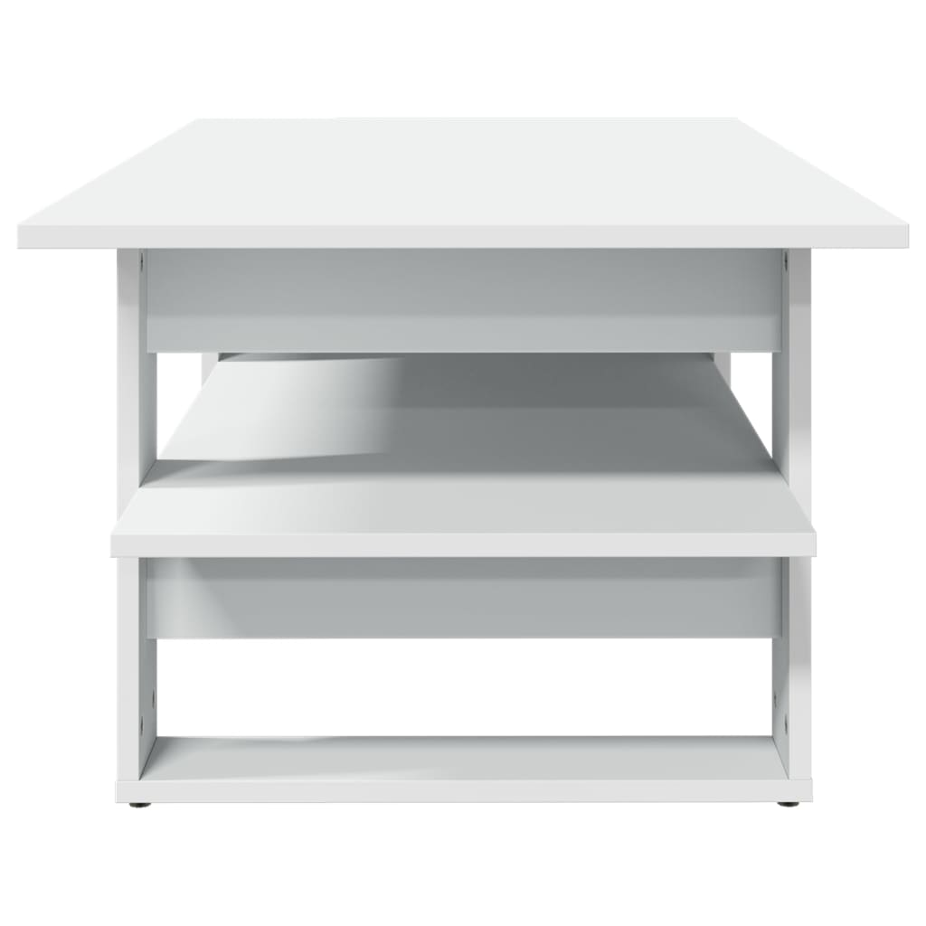 Sofabord Hvid 102x55x42 cm Træ Materiale