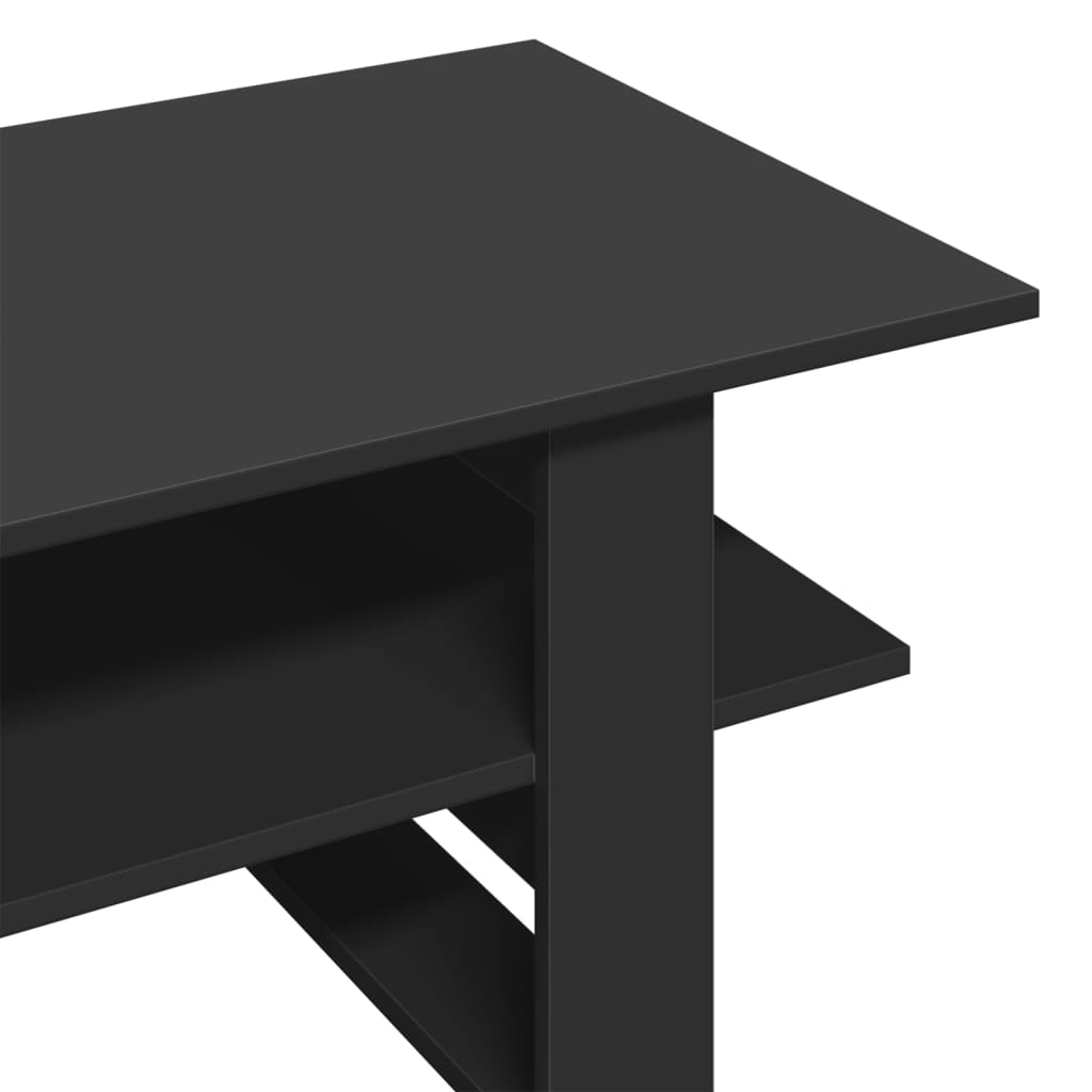 Sofabord Sort 102x55x42 cm Træ Materiale
