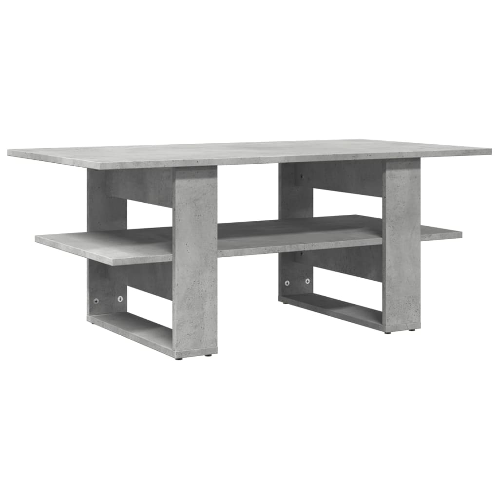 Sofabord betongrå 102x55x42 cm træmateriale