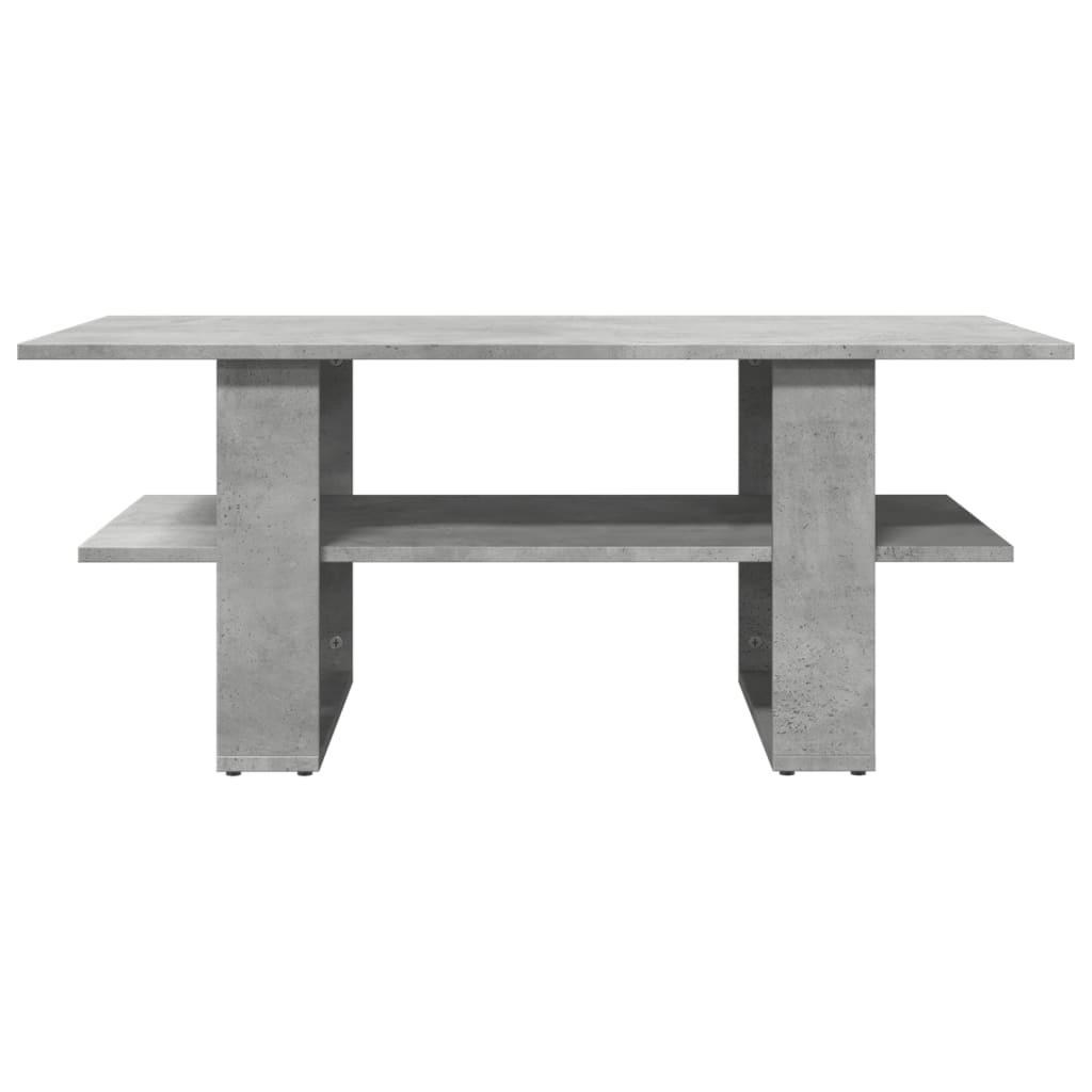 Sofabord betongrå 102x55x42 cm træmateriale