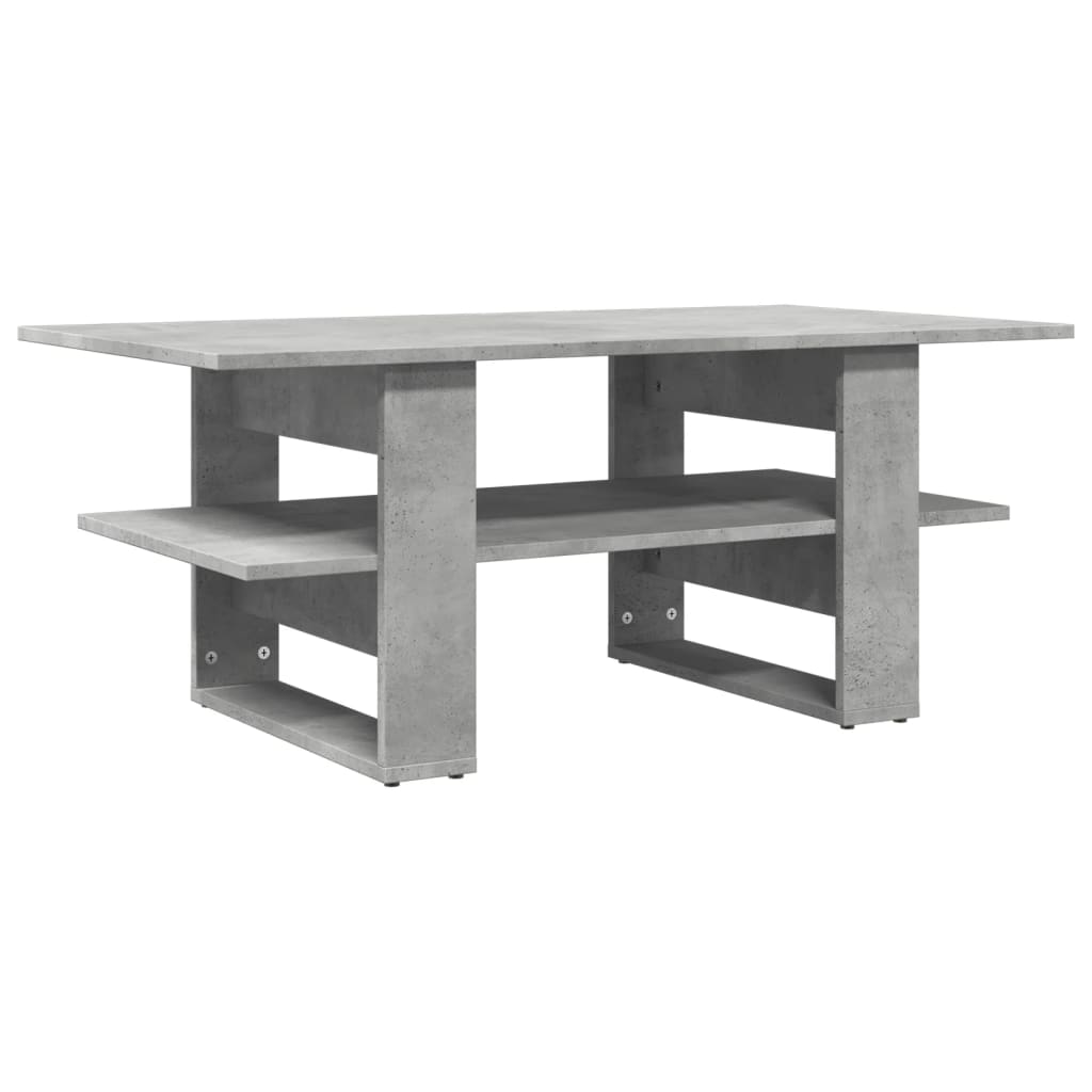 Sofabord betongrå 102x55x42 cm træmateriale