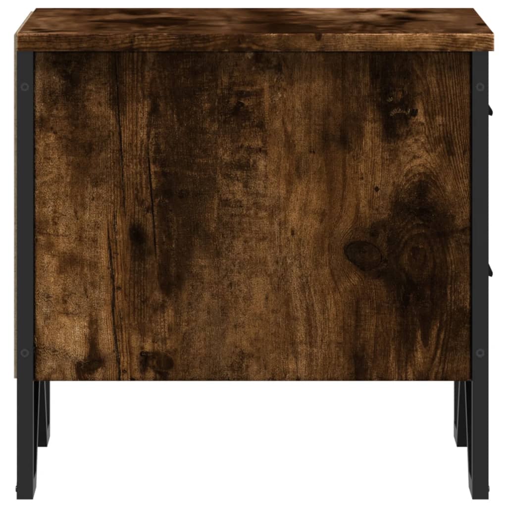 Sengebord røget eg 40x41x40 cm træmateriale