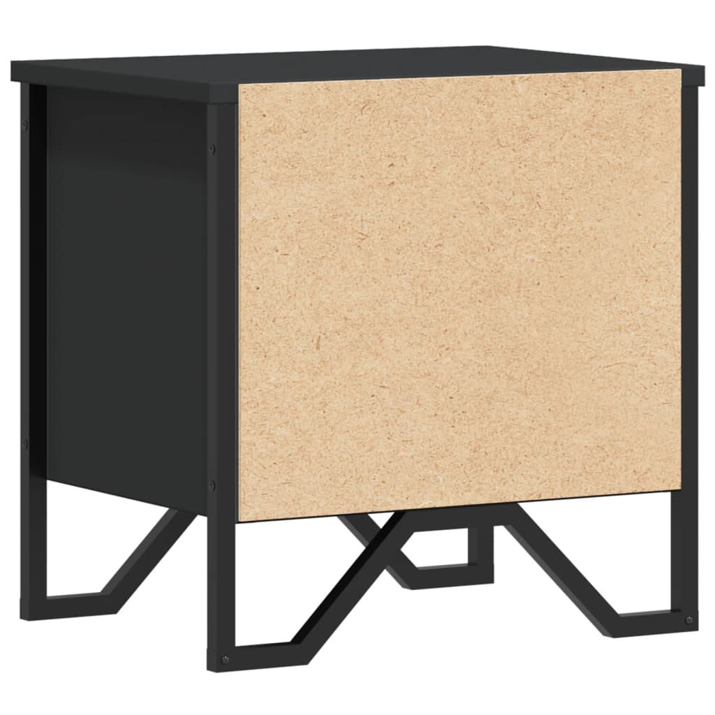 Sengebord Sort 40x30x40 cm Træ Materiale