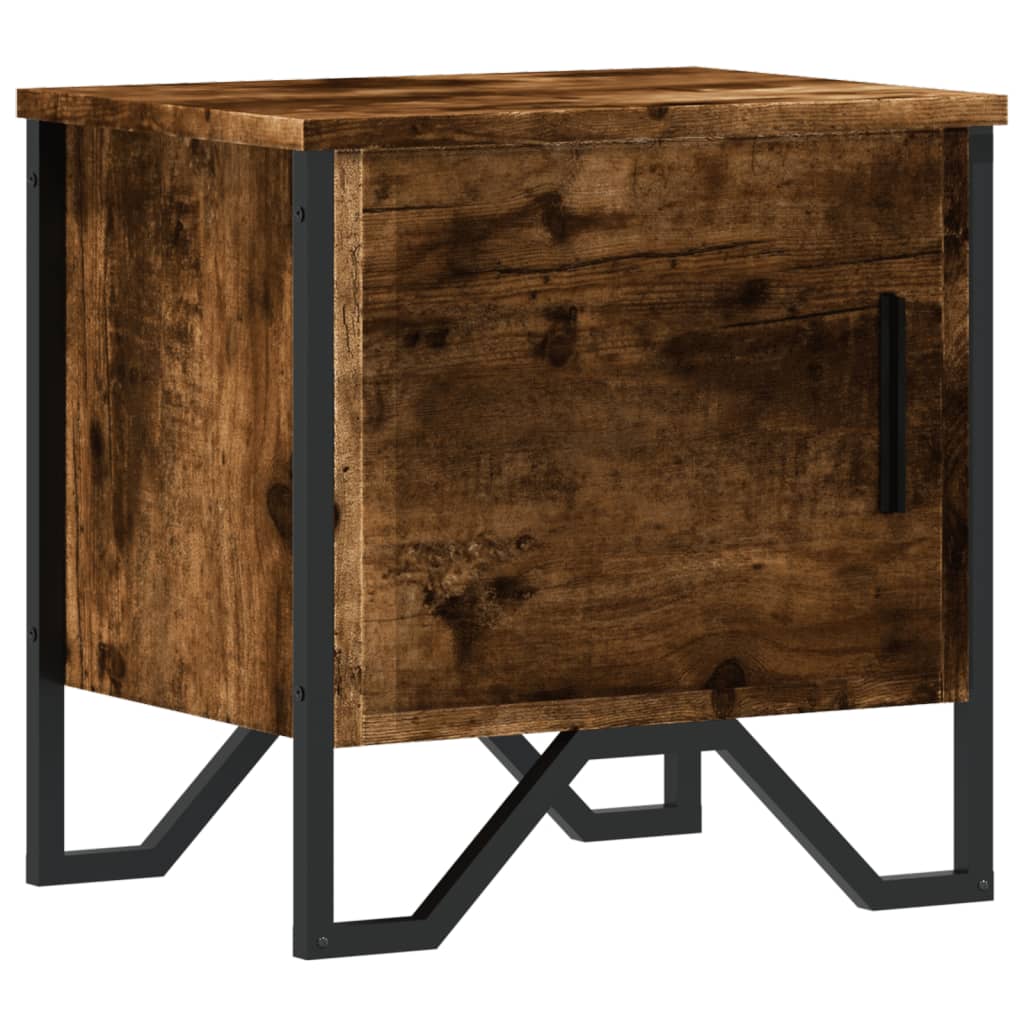 Sengebord røget eg 40x30x40 cm træmateriale