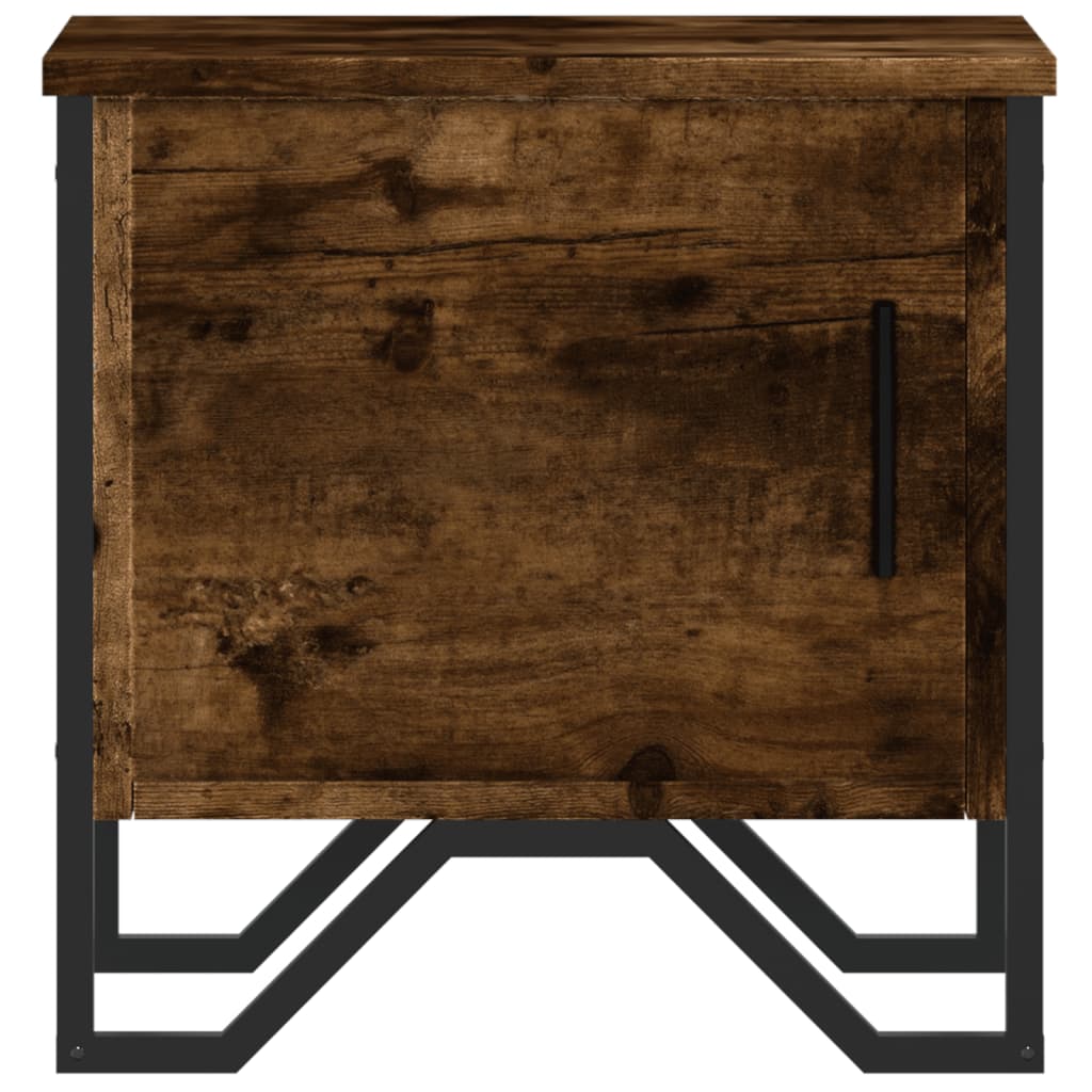 Sengebord røget eg 40x30x40 cm træmateriale