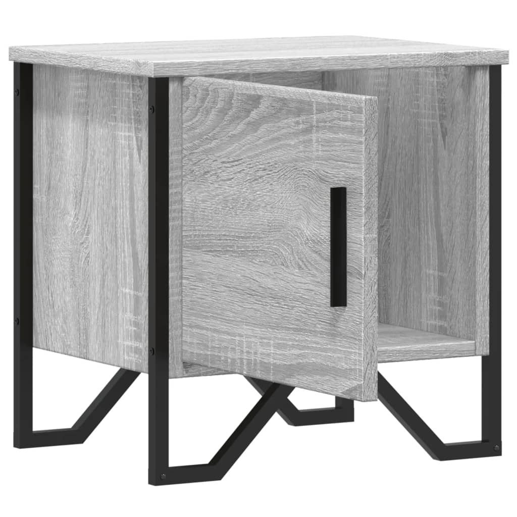 Sengebord Grå Sonoma 40x30x40 cm Træmateriale