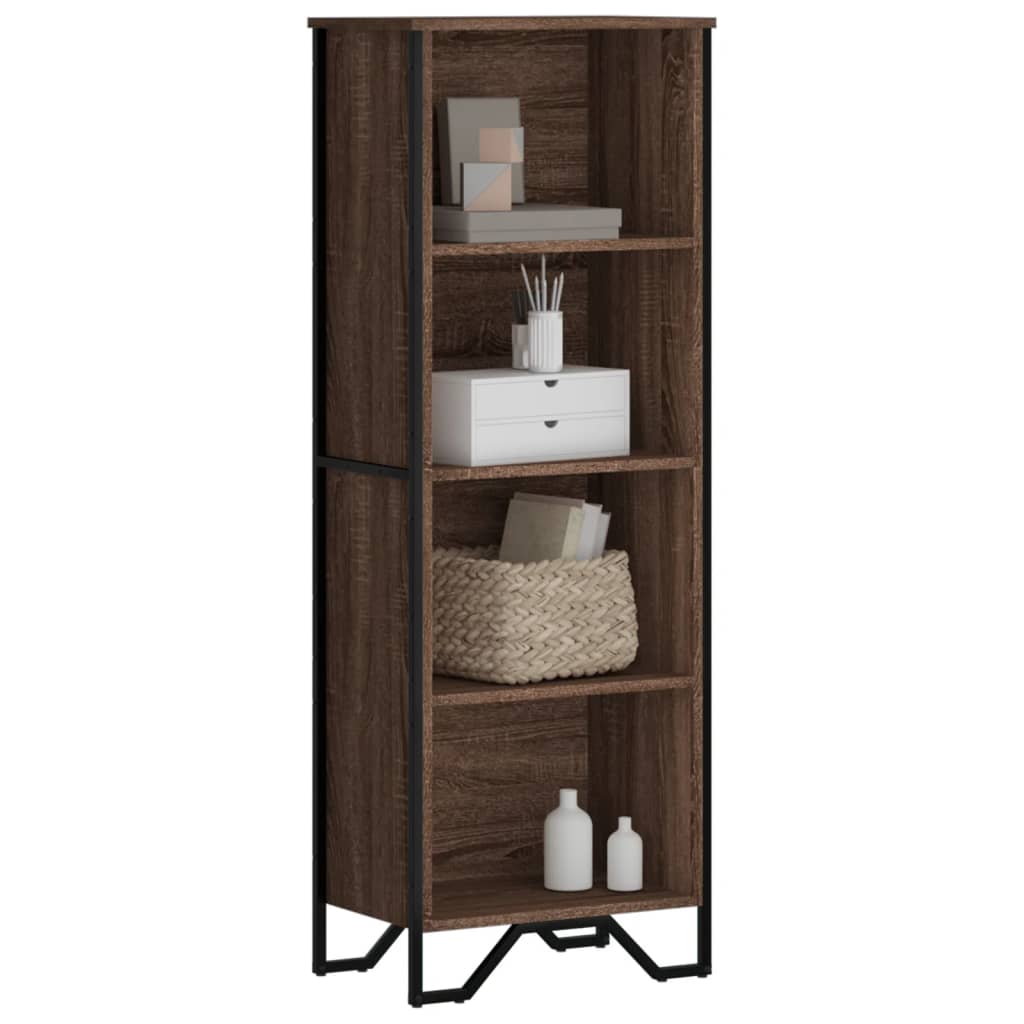 Bogreol Brun Eg Look 50x31x137,5 cm Træmateriale