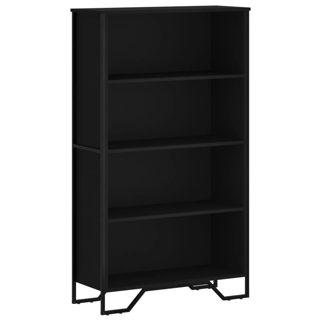 Bogreol Sort 80x31x137,5 cm Træ Materiale
